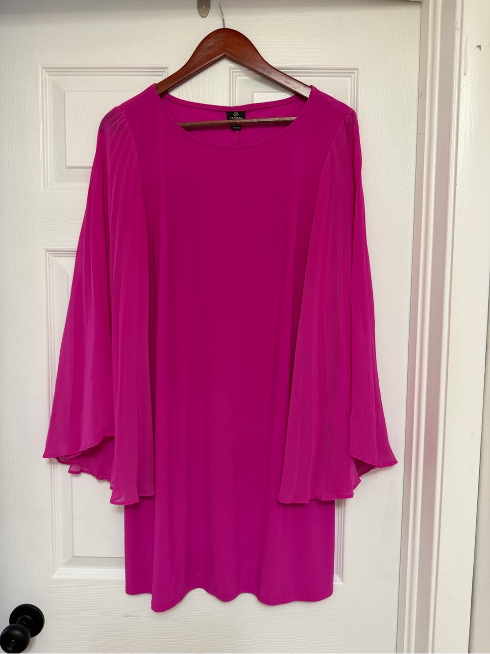 Versona Hot Pink Dress with Tag Detail